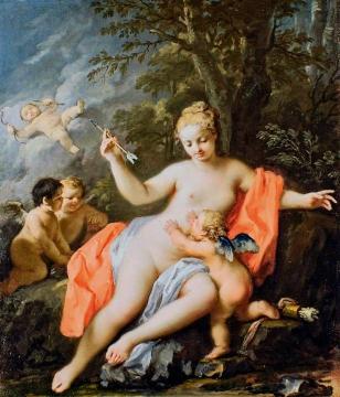 Venus Disarming Cupid Artwork by Jacopo Amigoni