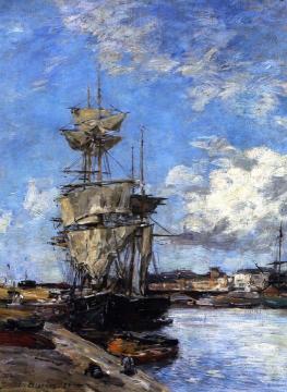 Trouville, the Port Artwork by Eugène-Louis Boudin