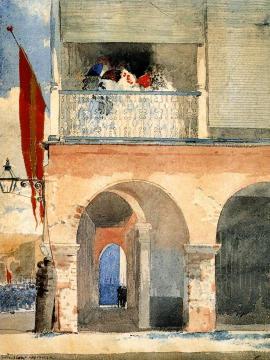 Customs House, Santiago de Cuba Artwork by Winslow Homer