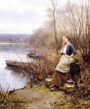 A Lovely Thought Artwork by Daniel Ridgway Knight