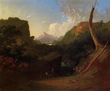 Deer in a Stormy Landscape Artwork by George Caleb Bingham