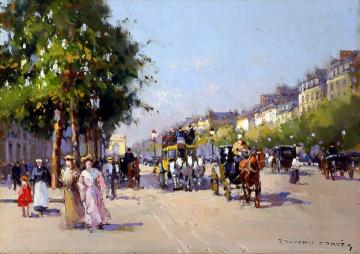 Champs Élysées, Clemenceau Artwork by Edouard Léon Cortes