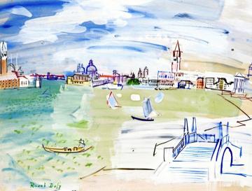 Venise, le Quai des Esclavons Artwork by Raoul Dufy