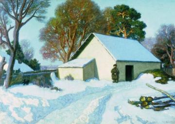 Winter Day Artwork by Nikolai Krymov