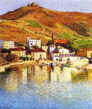 Baie de Colliure avec le port Artwork by Henri Martin