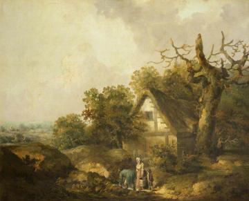 A Rustic Cottage Artwork by George Morland