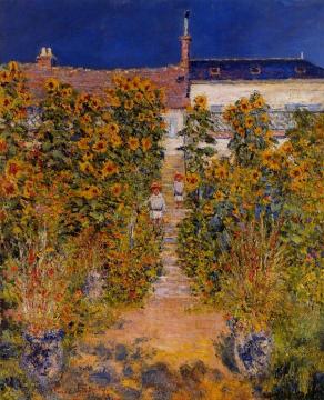 The Artist's Garden at Vetheuil Artwork by Claude Oscar Monet