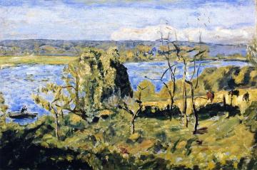 Blue Seine At Vernon Artwork by Pierre Bonnard