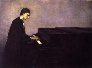 Renata Borgati At The Piano Artwork by Romaine Brooks