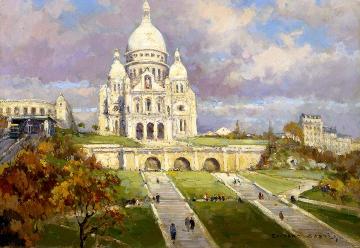 Sacré Coeur Artwork by Edouard Léon Cortes