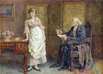 A domestic reprimand Artwork by George Goodwin Kilburne