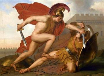The Fight Artwork by Anne-Louis Girodet de Roussy-Trioson