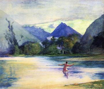 Entrance to the Vai-Te-Piha River, Cook's Anchorage Artwork by John La Farge