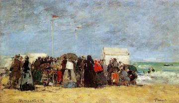 Trouville, Beach Scene Artwork by Eugène-Louis Boudin