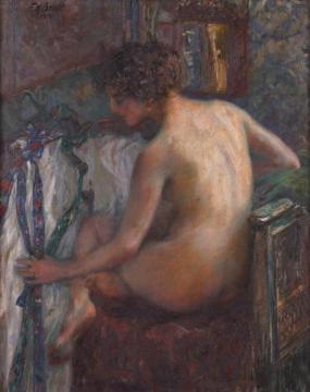 Female Nude (Weiblicher Akt) Artwork by Ferdinand Max Bredt