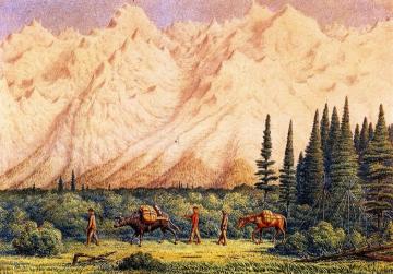 Foot of Rocky Mountains Artwork by William George Richardson Hind