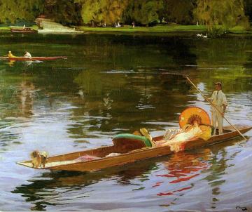 Boating On The Thames Artwork by Sir John Lavery