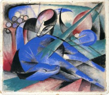 Horse Asleep Artwork by Franz Marc