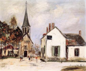 Eglise de Couchey Artwork by Maurice Utrillo