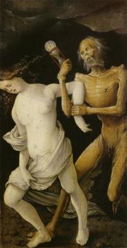 Death Chasing A Maiden Artwork by Hans Baldung Grien