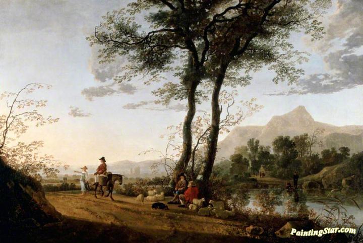 A Road Near A River Artwork by Aelbert Cuyp