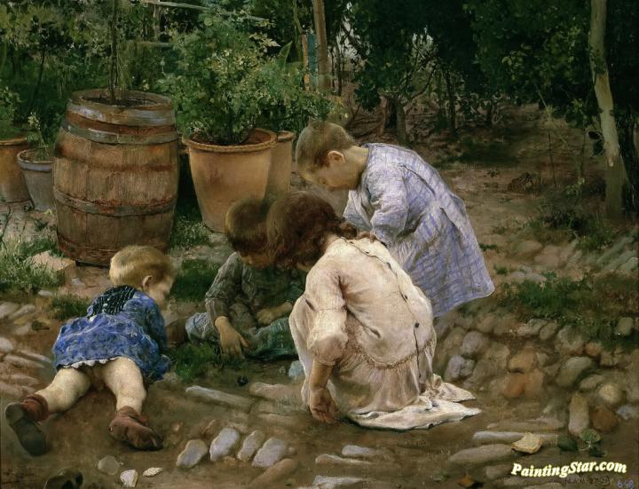 The Small Naturalists Artwork by Jose Jimenez y Aranda