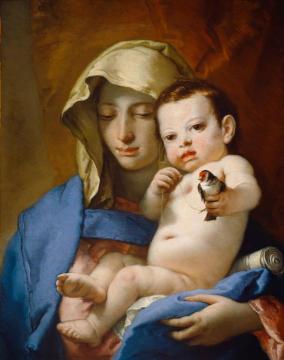 Madonna of the Goldfinch 2 Artwork by Giovanni Battista Tiepolo