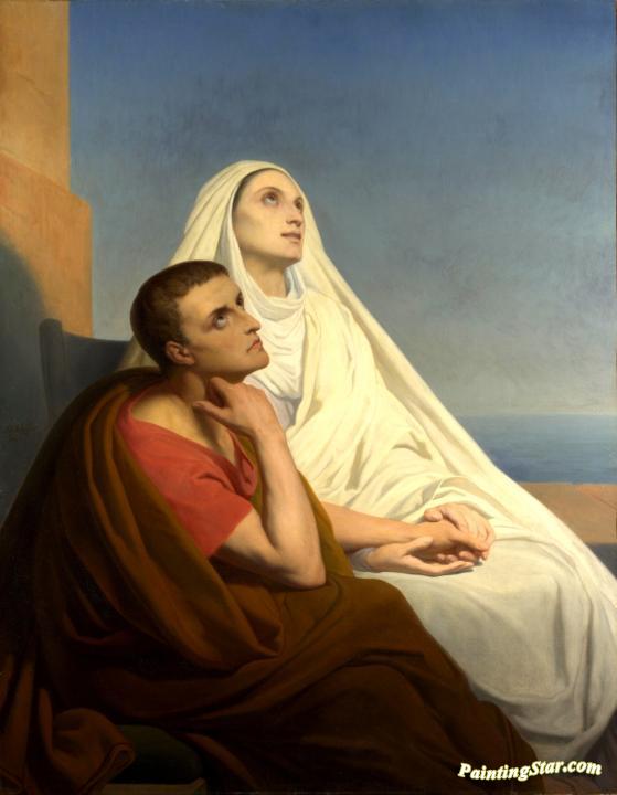 Saints Augustine And Monica Artwork by Ary Scheffer