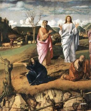 Transfiguration of Christ (detail) Artwork by Giovanni Bellini