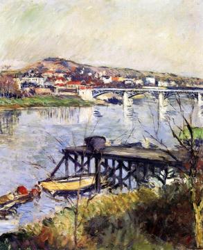The Argenteuil Bridge Artwork by Gustave Caillebotte