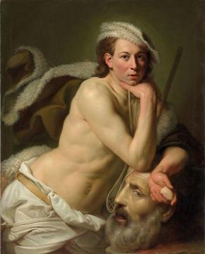 Self Portrait As David With The Head Of Goliath Artwork by Johann Zoffany