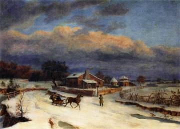 Kennett Square in Winter Artwork by Thomas Birch