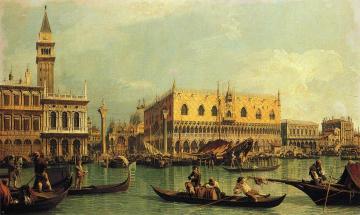 Piazzetta and the Doge's Palace from the Bacino di San Marco Artwork by Giovanni Antonio Canal