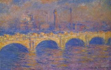 Waterloo Bridge, Sunlight Effect Artwork by Claude Oscar Monet