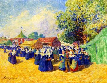 Fun Fair in Brittany Artwork by Ferdinand du Puigaudeau