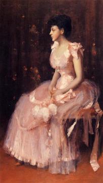 Portrait of a Lady in Pink Artwork by William Merritt Chase