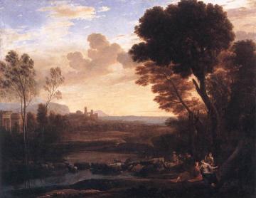 Landscape with Paris and Oenone Artwork by Claude Lorrain