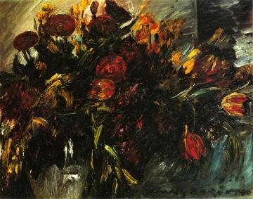 Red and Yellow Tulips Artwork by Lovis Corinth