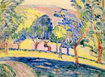 Tree Lined Path Artwork by Alice Bailly