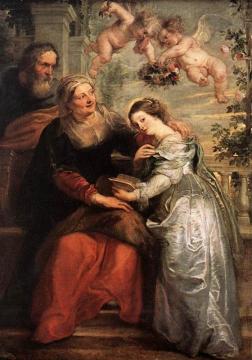 The Education of the Virgin Artwork by Peter Paul Rubens