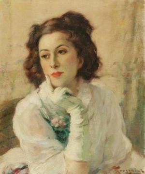 Jeune Femme Rêveuse Artwork by Fernand Toussaint