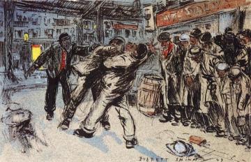 The Fight Artwork by Everett Shinn
