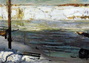Floating Ice Artwork by George Wesley Bellows