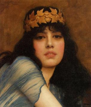 Head of a Girl Artwork by John William Godward