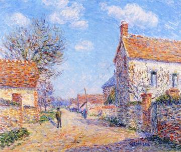 Street in Saint Cyr, Sunshine Artwork by Gustave Loiseau