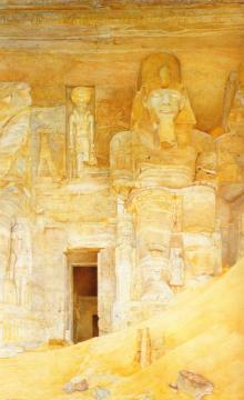 The Temple Door at Abu Simbel Artwork by Henry Roderick Newman