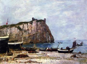 La Falaise d'Aval, Etretat Artwork by Eugène-Louis Boudin