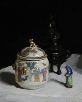 The Chinese Pot Artwork by Sir George Clausen