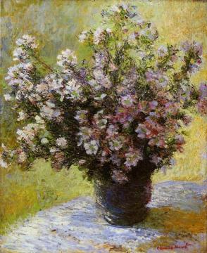 Bouquet of Mallows Artwork by Claude Oscar Monet