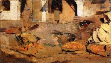 Moroccan Fruit Market Artwork by Theo van Rysselberghe